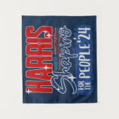 Harris Shapiro 2024 voor de Amerikaanse vlag Wandkleed (Voorkant)