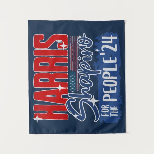 Harris Shapiro 2024 voor de Amerikaanse vlag Wandkleed (Voorkant)