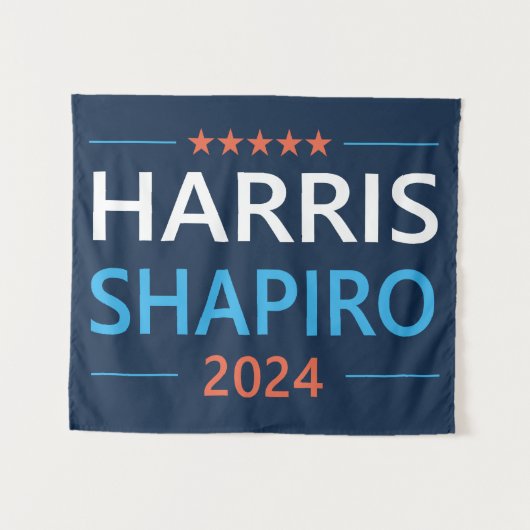 Harris Shapiro 2024 Wandkleed (Voorkant (horizontaal))
