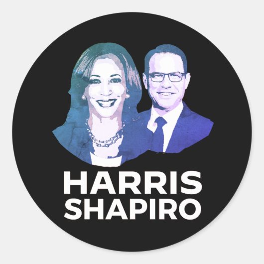 HARRIS SHAPIRO RONDE STICKER (Voorkant)