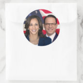 Harris Shapiro voor Amerika 2024 Ronde Sticker (Tas)