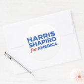 HARRIS SHAPIRO VOOR AMERIKA RONDE STICKER (Envelop)