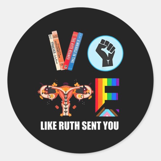 Harris stemt zoals Ruth je stuurde Ronde Sticker (Voorkant)