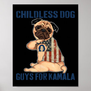 Harris Tattoo kinderloze hondendames stemmen op K Poster