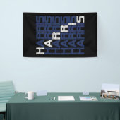 harris tekststacks spandoek (Beurs)