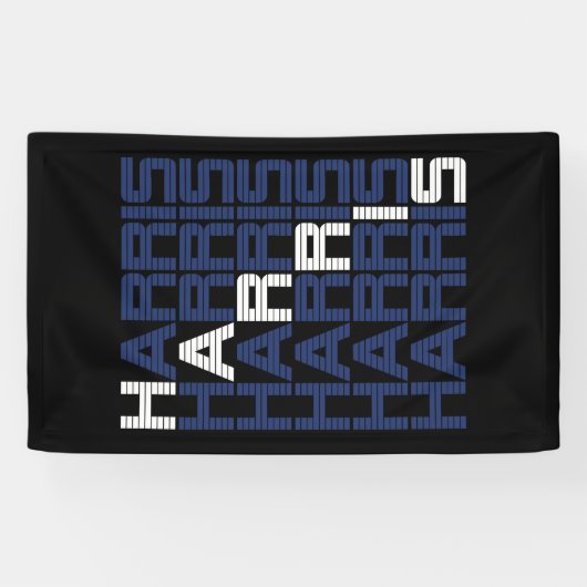 harris tekststacks spandoek (Horizontaal)