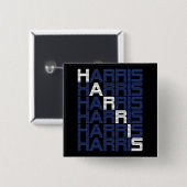 HARRIS-tekststacks Vierkante Button 5,1 Cm (Voorkant /achterkant)