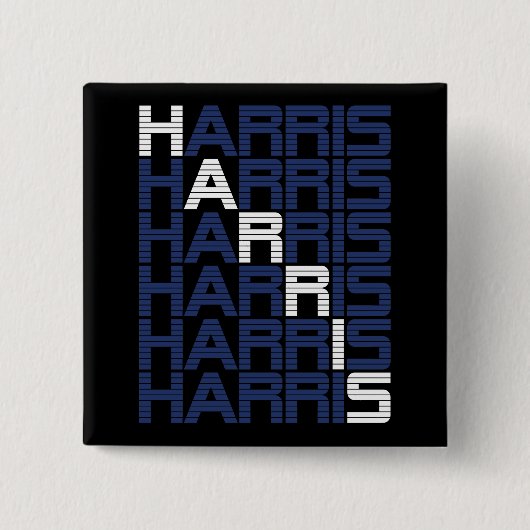 HARRIS-tekststacks Vierkante Button 5,1 Cm (Voorkant)