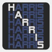 HARRIS-tekststacks Vierkante Sticker (Voorkant)