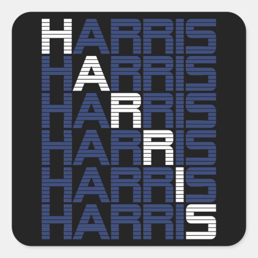 HARRIS-tekststacks Vierkante Sticker (Voorkant)