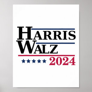 Harris Tim Waltz 2024 Verkiezingen Poster