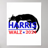 Harris Tim Waltz Harris Waltz 2024 Harris Cat Poster (Voorkant)