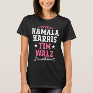 Harris Tim Walz 2024 President Verkiezing Ik ben m T-shirt