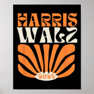 Harris Tim Walz 2024 Verkiezing 2024 Harris Waltz Poster