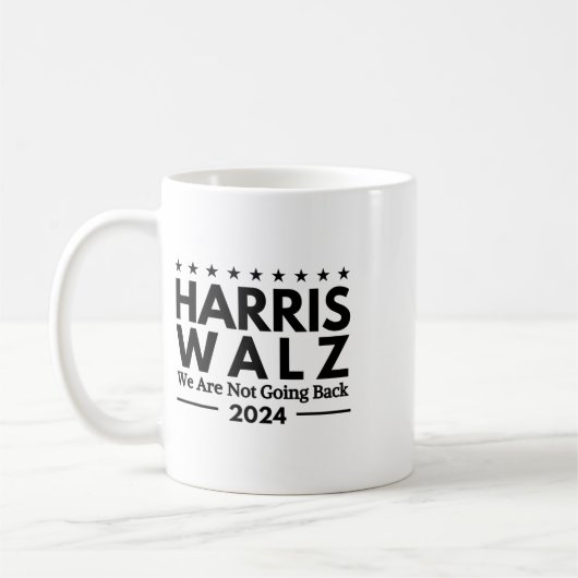 Harris Tim Walz 2024 We gaan niet terug Koffiemok (Links)
