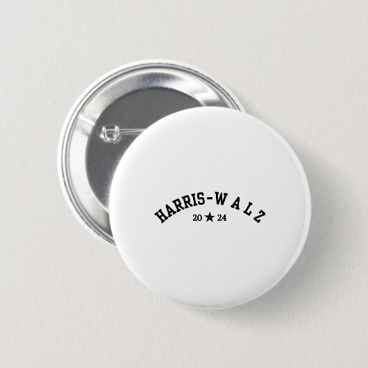 Harris Tim Walz Baseball Font 2024 Verkiezingen Ronde Button 5,7 Cm (Voorkant /achterkant)