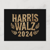 Harris Tim Walz Crest  Harris Waltz 2024 Briefkaart (Voorkant)
