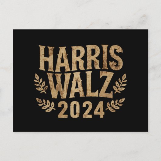 Harris Tim Walz Crest  Harris Waltz 2024 Briefkaart (Voorkant)