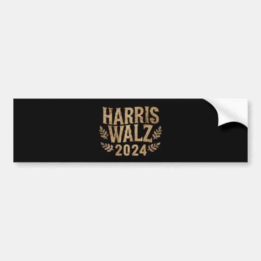 Harris Tim Walz Crest  Harris Waltz 2024 Bumpersticker (Voorkant)