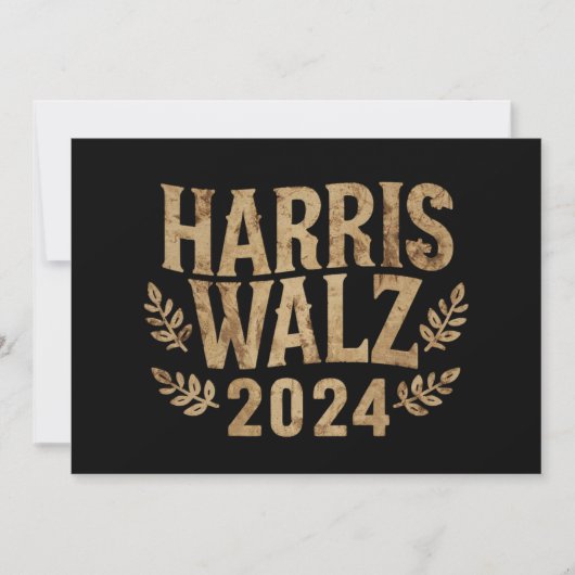 Harris Tim Walz Crest  Harris Waltz 2024 Kaart (Voorkant)