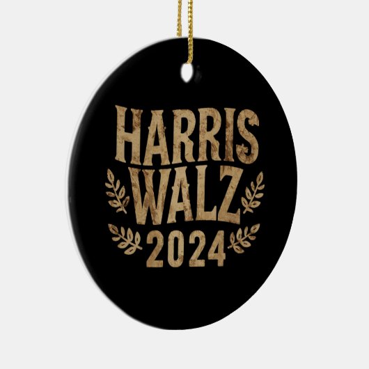 Harris Tim Walz Crest  Harris Waltz 2024 Keramisch Ornament (Rechts)