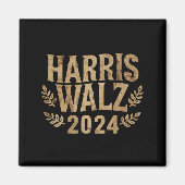 Harris Tim Walz Crest  Harris Waltz 2024 Magneet (Voorkant)