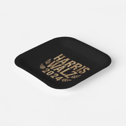 Harris Tim Walz Crest Harris Waltz 2024 Papieren Bordje (Gebogen)