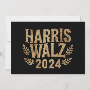 Harris Tim Walz Crest Vintage Harris Waltz 2024  Kaart