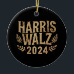 Harris Tim Walz Crest Vintage Harris Waltz 2024  Keramisch Ornament<br><div class="desc">Harris Tim Walz Crest Vintage Harris Waltz 2024</div>