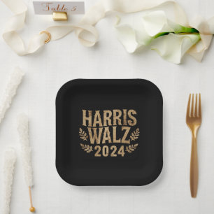 Harris Tim Walz Crest Vintage Harris Waltz 2024  Papieren Bordje