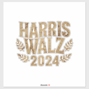 Harris Tim Walz Crest Vintage Harris Waltz 2024  Sticker
