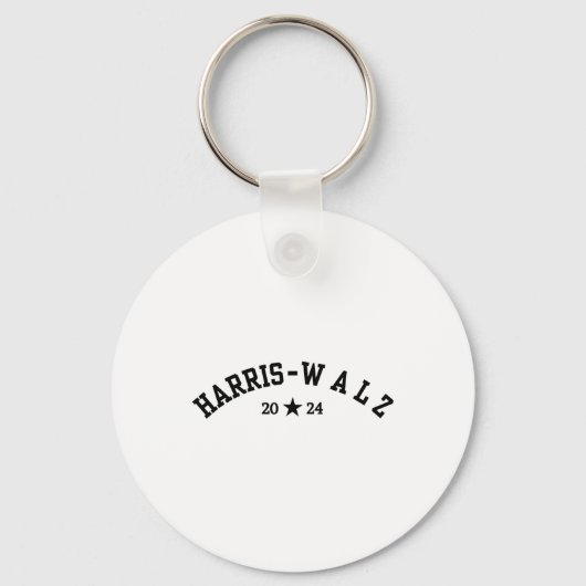 Harris Tim Walz honkballettertype 2024 verkiezing Sleutelhanger (Voorkant)