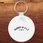 Harris Tim Walz honkballettertype 2024 verkiezing Sleutelhanger (Voorkant)
