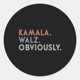 Harris Tim Walz stemt voor Harris Waltz 2024 Ronde Sticker