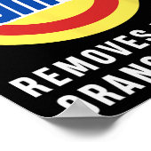 Harris Tim Walz verwijdert vervelende Oranje vlekk Poster (Hoek)