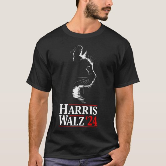 Harris Tim Walz Waltz 2024 VP Funny Cat Harris Wal T-shirt (Voorkant)