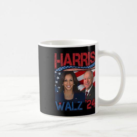 Harris Tim Walz Waltz 3  Koffiemok (Rechts)