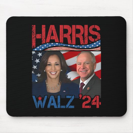 Harris Tim Walz Waltz 3 Muismat (Voorkant)
