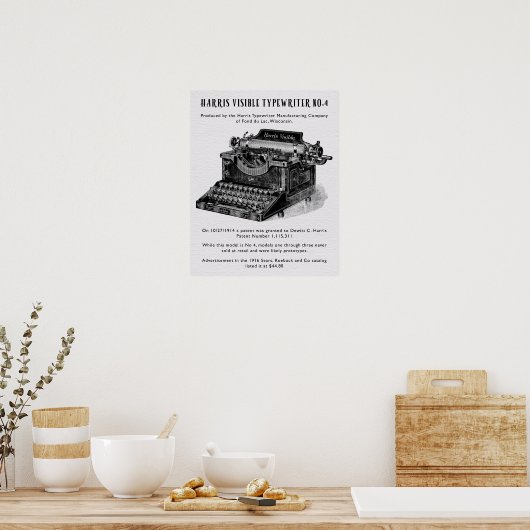 HARRIS  TYPEWRITER POSTER (Keuken)