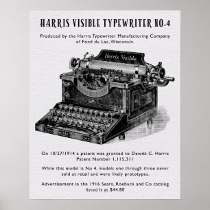 HARRIS  TYPEWRITER POSTER