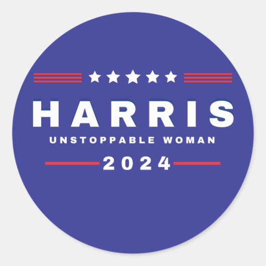 Harris Unstoppable Women | Verkiezingen 2024 Ronde Sticker (Voorkant)