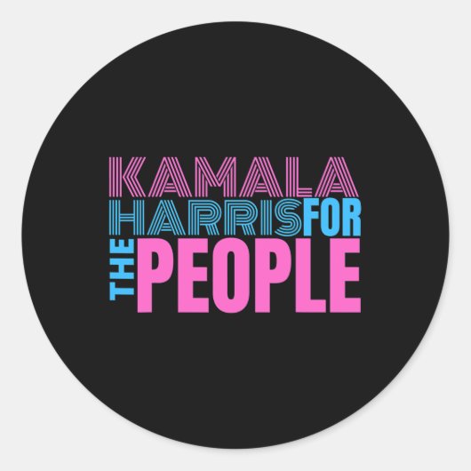 Harris voor de vrouwen van het volk ronde sticker (Voorkant)