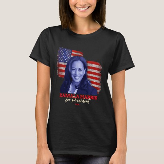 Harris voor President 2024 Mevrouw Vice President  T-shirt (Voorkant)