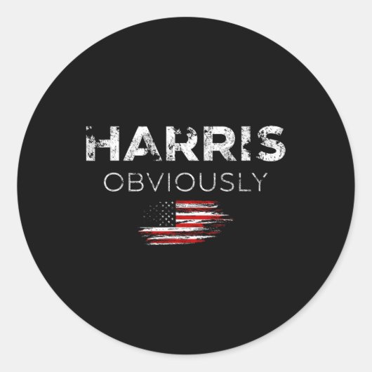 Harris voor President 2024 Ronde Sticker (Voorkant)