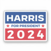 Harris voor President 2024 Sticker (Voorkant)