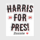 Harris voor President 2024 Sticker (Vel)