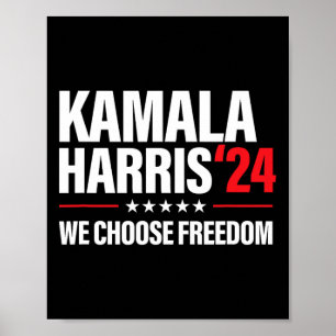 Harris Voor President 2024 Verkiezing We Kiezen Vr Poster