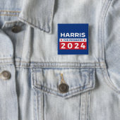 Harris voor President 2024 Vierkante Button 5,1 Cm (In situ)