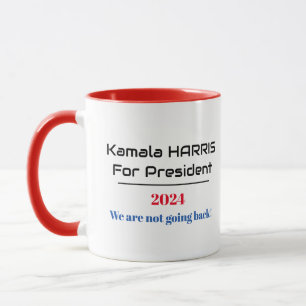 Harris voor President 2024 'We gaan niet terug' Mok