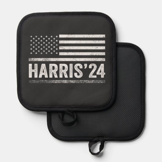 Harris Voor President Democraat Verkiezing Amerika Pannenlap (Voorkant / Achterkant)